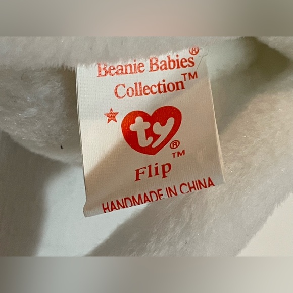 Ty Beanie Babies ORIGINAL Flip The Cat RARE PVC Pellets Retired 
White - Picture 7 of 8